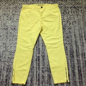 Tommy Hilfiger Yellow Jeans Skinny Ankle Cropped